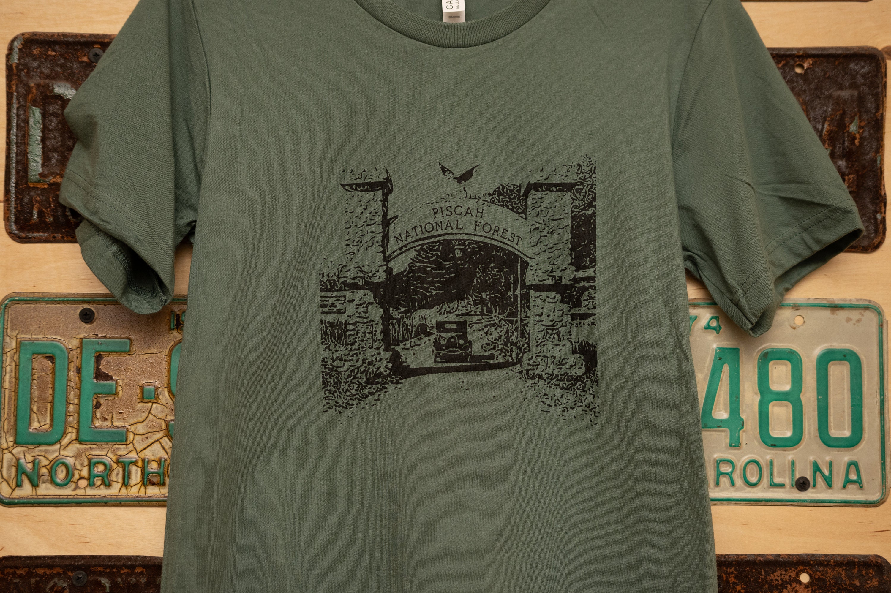 Pisgah National Forest Entrance Art Shirt / Black Print / Unisex Shirt Etsy