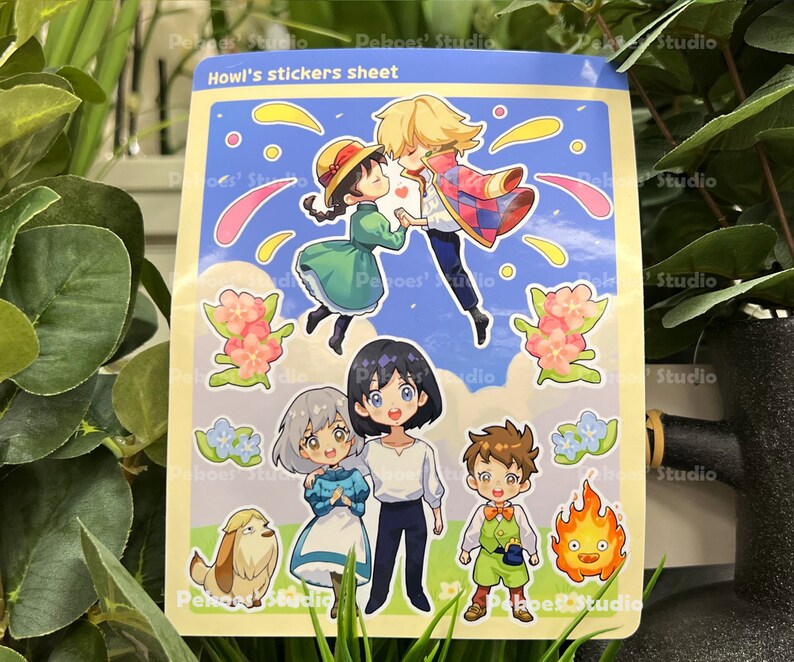 Anime Sticker Sheet, Howl's Sticker Sheet. Kawaii Diary Sticker Sheet