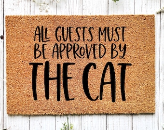 Felpudo de gato divertido, Felpudo de coco, Regalo de bienvenida, Regalo de hogar nuevo, Alfombra de bienvenida, Regalos de gato divertido, Regalo de amante del gato, Felpudo al aire libre