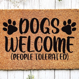 Welcome Home Mat, Dog Paw Doormat, Dog Doormat, Housewarming Gift, New Home Gift, Welcome Mat, Porch Decor, Outdoor Doormat, Front Door Mat
