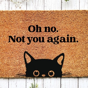 Funny Cat Doormat, Coir Doormat, Housewarming Gift, New Home Gift, Welcome Mat, Funny Cat Gifts, Cat Lover Gift, Outdoor Doormat