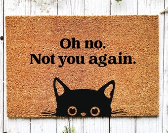 Funny Cat Doormat, Coir Doormat, Housewarming Gift, New Home Gift, Welcome Mat, Funny Cat Gifts, Cat Lover Gift, Outdoor Doormat