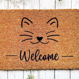 Funny Cat Doormat, Coir Doormat, Housewarming Gift, New Home Gift, Welcome Mat, Funny Cat Gifts, Cat Lover Gift, Outdoor Doormat