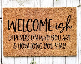Welkom Mat, Grappige Deurmat, Housewarming Gift, Home Deurmat, Kokos Deurmat, Nieuwe Huiseigenaar Cadeau, Welkom Deurmat, Grappige Voordeur Mat