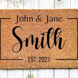 Capacho personalizado - Tapete de porta personalizado - Capacho personalizado - Presente personalizado - Presente de inauguração - Presente de aniversário - Tapete de porta de boas-vindas