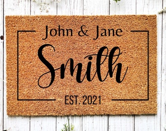 Personalized Doormat-Custom Door Mat-Customized Doormat-Personalized Gift-Custom Gift-Housewarming Gift-Birthday Gift-Welcome Door Mat
