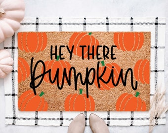 Welcome Pumpkin Pattern Door Mat, Fall Doormat, Welcome Mat, Cute Pumpkin Fall Door Mat, Fall Autumn Decor Gift, Home Doormat Gift
