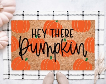 Welcome Pumpkin Pattern Door Mat, Fall Doormat, Welcome Mat, Cute Pumpkin Fall Door Mat, Fall Autumn Decor Gift, Home Doormat Gift