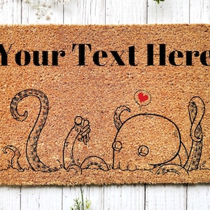 Welcome Mat, Beach Doormat, Octopus Lover Gift, Housewarming Gift, Home Doormat, Home Owner Gift, Personalized Doormat, Funny Front Door Mat