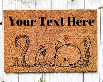 Welcome Mat, Beach Doormat, Octopus Lover Gift, Housewarming Gift, Home Doormat, Home Owner Gift, Personalized Doormat, Funny Front Door Mat