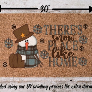 Snow Place Like Home Door Mat | Christmas Doormat | Winter Decoration | Welcome Mat | Holiday Doormat | Winter Decor | Christmas Gift