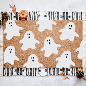 Geister Halloween Türmatte, Outdoor Coir Türmatte, Halloween Veranda Dekor, Herbst Dekor, Willkommen Türmatte, Lustige Türmatte, Boo Türmatte