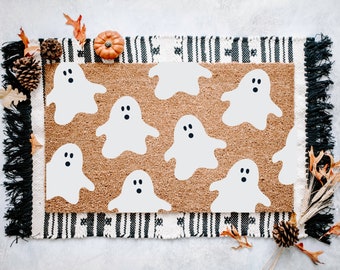 Ghosts Halloween Doormat, Outdoor Coir Doormat, Halloween Porch Decor, Fall Decor, Welcome Doormat, Fun Doormat, Boo Doormat