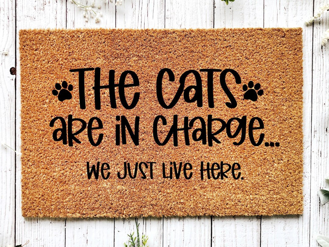 Funny Cat Doormat, Coir Doormat, Housewarming Gift, New Home Gift