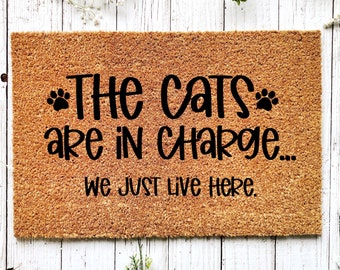 Funny Cat Doormat, Coir Doormat, Housewarming Gift, New Home Gift, Welcome Mat, Funny Cat Gifts, Cat Lover Gift, Outdoor Doormat