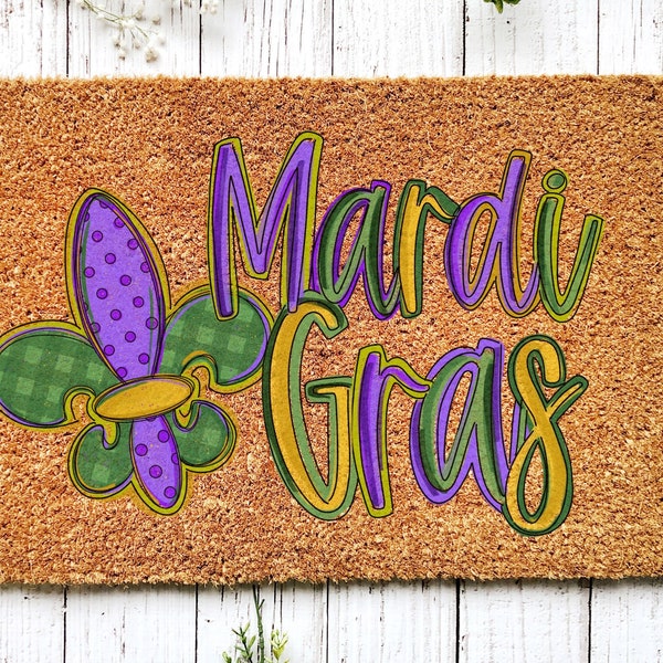 mardi gras door mat near me
