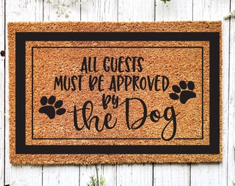 Lustiges Hunde-Türmatte, Willkommensmatte, Lustiges Hundegeschenk, Geschenk zur Wohnungsöffnung, Neues Wohngeschenk, Hundeliebhaber Geschenk, Outdoor-Türmatte, Lustige Türmatte