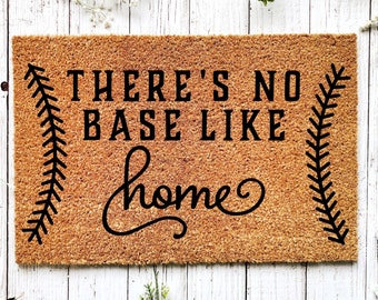 Welcome Mat, Baseball Doormat, Housewarming Gift, Baseball Gift, New Home Gift, Porch Decor, Outdoor Doormat, Front Door Doormat