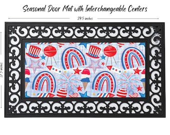 Welcome Door Mat | Patriotic Door Mat | Independence Day | Housewarming Gift | Closing Gift | Welcome Doormat doormat insert