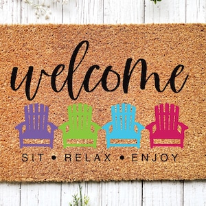 Welcome Mat, Beach Doormat, New Pool House, Housewarming Gift, Home Doormat, New Home Owner Gift, Welcome Doormat, Funny Front Door Mat
