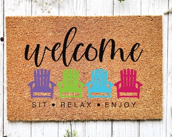 Welcome Mat, Beach Doormat, New Pool House, Housewarming Gift, Home Doormat, New Home Owner Gift, Welcome Doormat, Funny Front Door Mat