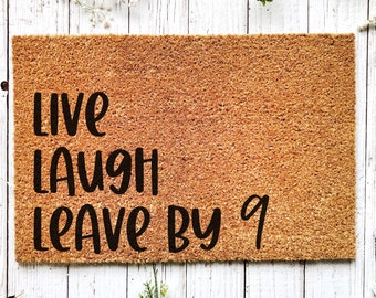 Doormat Live Laugh Leave Doormat | Funny Go Away Welcome Mat | Funny Door Mat Gift | Cute Doormat | New Homeowner Housewarming Gift