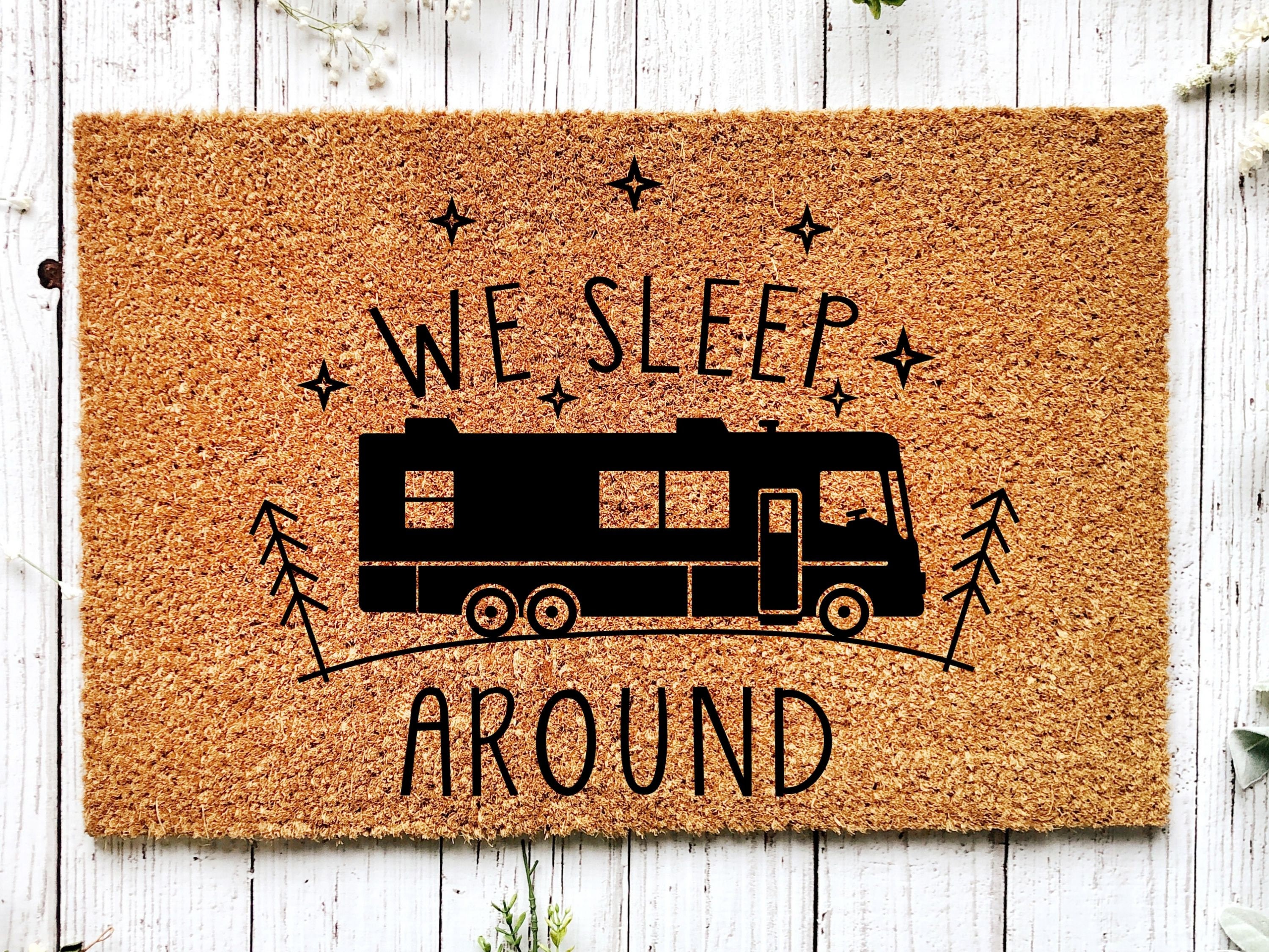 Camper Banner Gift Camping Welcome Mat