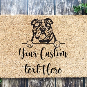 Customized Cute Dog Doormat, Dog Decorative Mat, Gift For Dog Lovers, New Home Gift, Funny Welcome Dog Doormat, Dog Owner Gift