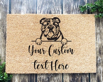 Customized Cute Dog Doormat, Dog Decorative Mat, Gift For Dog Lovers, New Home Gift, Funny Welcome Dog Doormat, Dog Owner Gift
