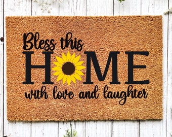 Welcome Mat, Housewarming Gift, New Home Gift, Porch Decor, Outdoor Doormat, Front Door Doormat, Welcome Doormat, Farm House Doormat