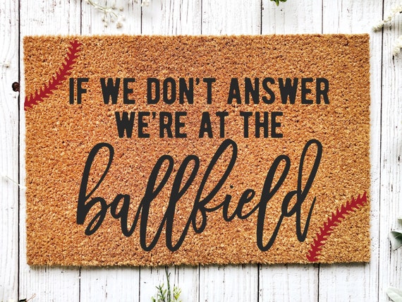 Welcome Mat, Baseball Doormat, Housewarming Gift, Baseball Gift