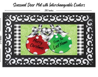 Personalized Christmas Door mat, Holiday doormat, seasonal door mat, Christmas doormat, doormat insert, door mat insert