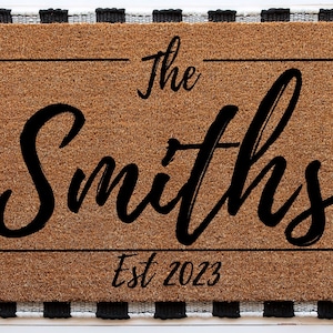 Housewarming Gift | Wedding Gift | Custom Doormat | Personalized Doormat | Closing Gift | Welcome Doormat | Front Door Mat | Monogram Rug