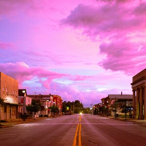 Purple Sunset over Main Street Girard
