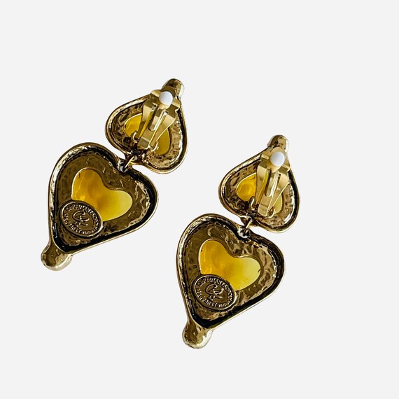 Christian Lacroix Paris signed poured citrine gla… - image 3