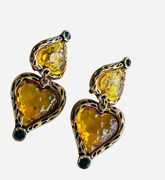 Christian Lacroix Paris signed poured citrine gla… - image 1