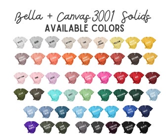 Bella Canvas 3001 Blank T-Shirts, Bella Canvas Blank, Crewneck Blank T-Shirts, Unisex Sizes
