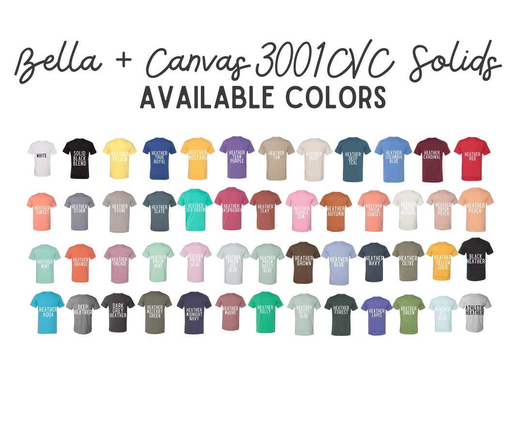 Bella Canvas 3001 CVC Blank T-shirts, Bella Canvas Blank, Crewneck ...
