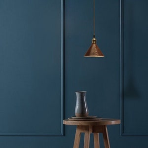 Top-grain Genuine Leather & Copper Pendant Light Home Living Decor, Modern Lighting