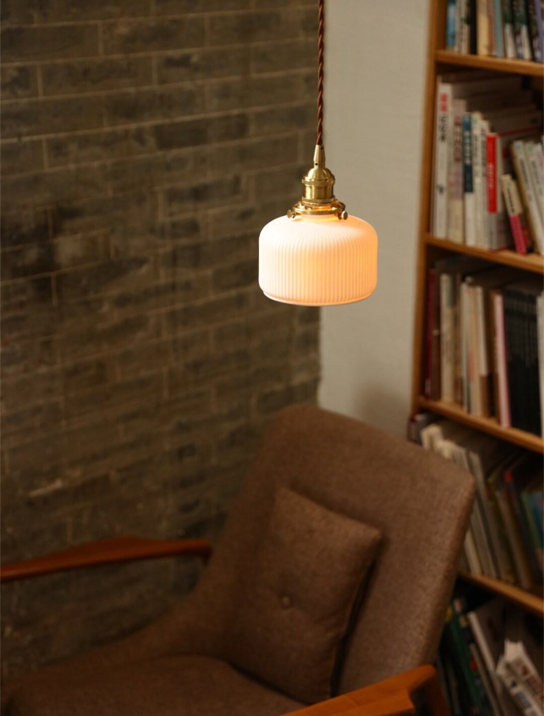 Minimalist Ceramic & Copper Pendant Light, With Japanese Influenced ...