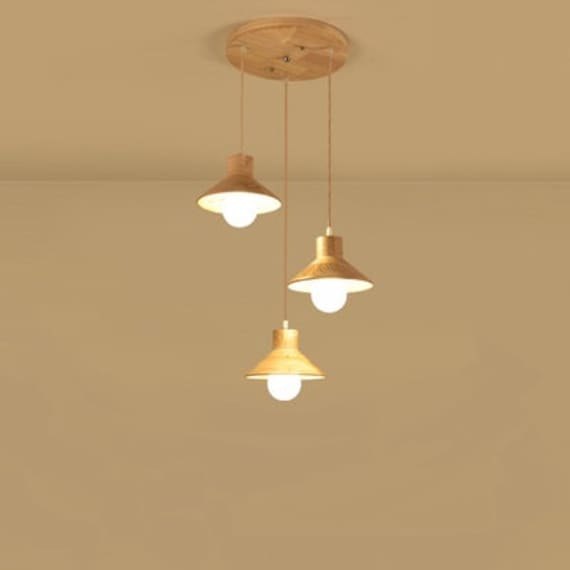 Wooden Japanese Style Pendant Light, Wood Lamp, Wood Pendant Wooden Japanese Style Pendant Light, Wood Lamp, Wood Pendant