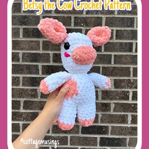 Betsy the Cow Crochet Pattern PDF | Cute Amigurumi Animal Plushie | Beginner Cow Pattern | Instant Download
