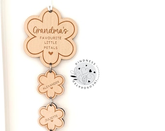 Grandma's Favourite Little Petals Personalised Wall Hanging, Mothers Day Gift, Mothers Day, Grandma Gifts, Personalized Gift, Nanny Gifts