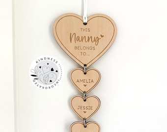 This Nanny Belongs To personalised Wall Hanging, Mothers Day Gift, Mothers Day, Grandma Gifts, Personalized Gift, New Baby Gift, Nanny Gift