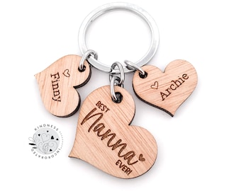 Best Nanna Ever Personalised Keyring - Mothers Day Gift for Nanny, Mothers Day, Grandma Keyring, Nanna Keyring, Grandma Gift, Nana