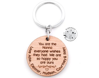 Grandma Gift Idea, Personalised Grandma Keyring, Gift from Grandchildren, Mothers Day Gift, Mothers Day Gift from Daughter, Gift for Mum