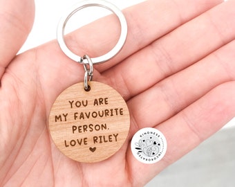 You Are My Favourite Person Personalised Keychain, Valentines, Valentines Gift, Boyfriend Gift, Girlfriend, Valentines Gifts for Him, Couple