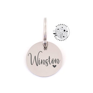 Engraved Silver Dog Tag: Custom Pet Name Tag image 9