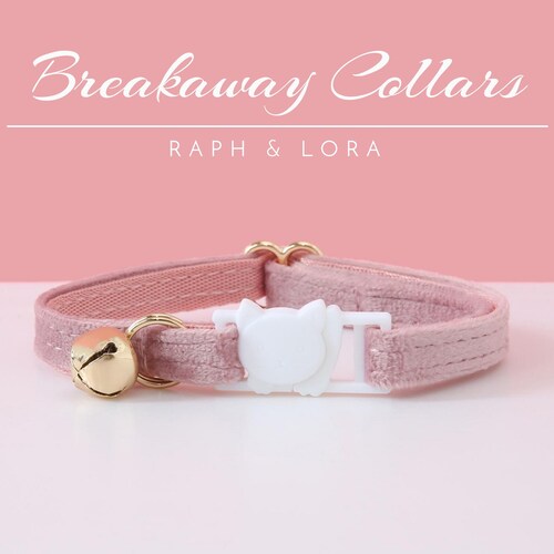 Breakaway Cat Collar With Engraved Tag Personalized Dusty Etsy