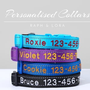 Dog Collar Personalized, Embroidered Dog Collar with Name, Embroidered Dog Collar,Personalized Dog Collars,Pet Collar Gift for Dog Lover